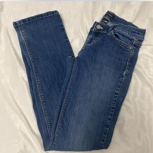 White House Black Market Straight Leg Blue Jeans